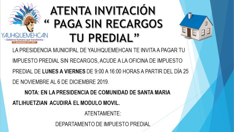 yauhquemehcan predial